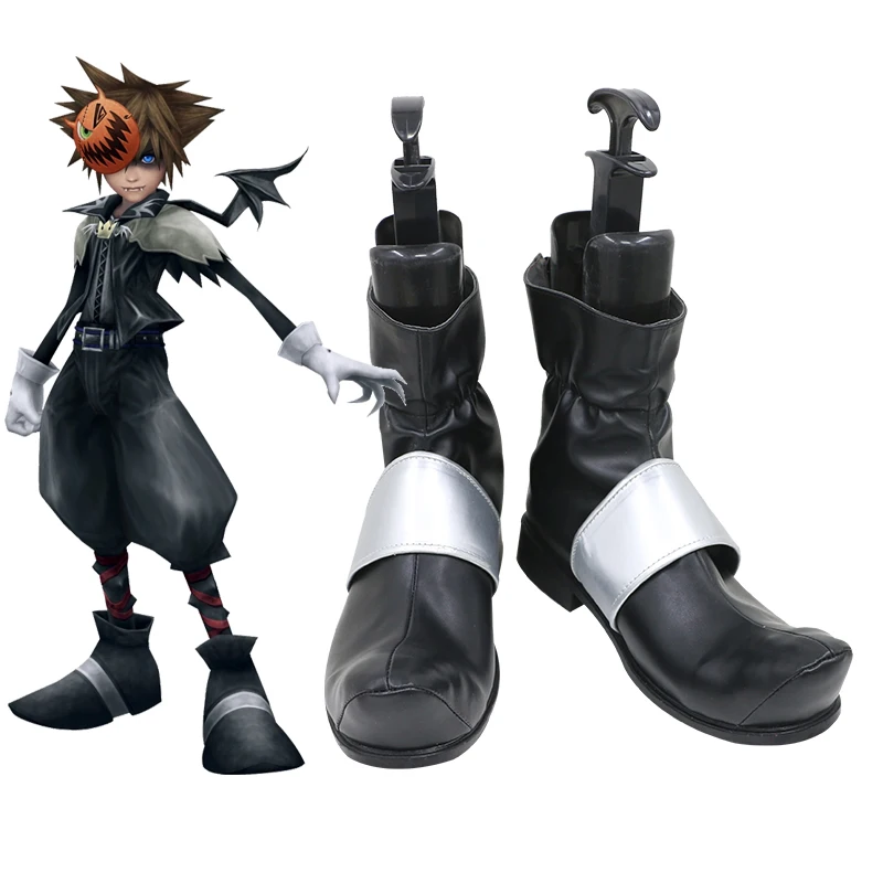 Kingdom Hearts II 2 Vampire Sora Halloween Town Version Game Cosplay Shoes Boots C006