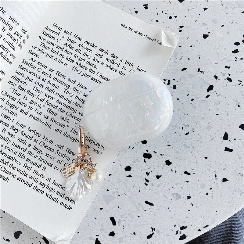 Funda rígida para auriculares Huawei Freebuds Pro 4, carcasa bonita con perlas, funda para auriculares con llavero, Huawei Freebuds 3