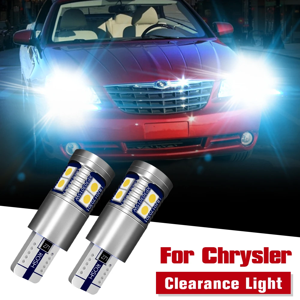 

2pcs LED Clearance Light Parking Bulb Lamp W5W T10 194 Canbus For Chrysler 300M Crossfire Sebring Neon Voyager