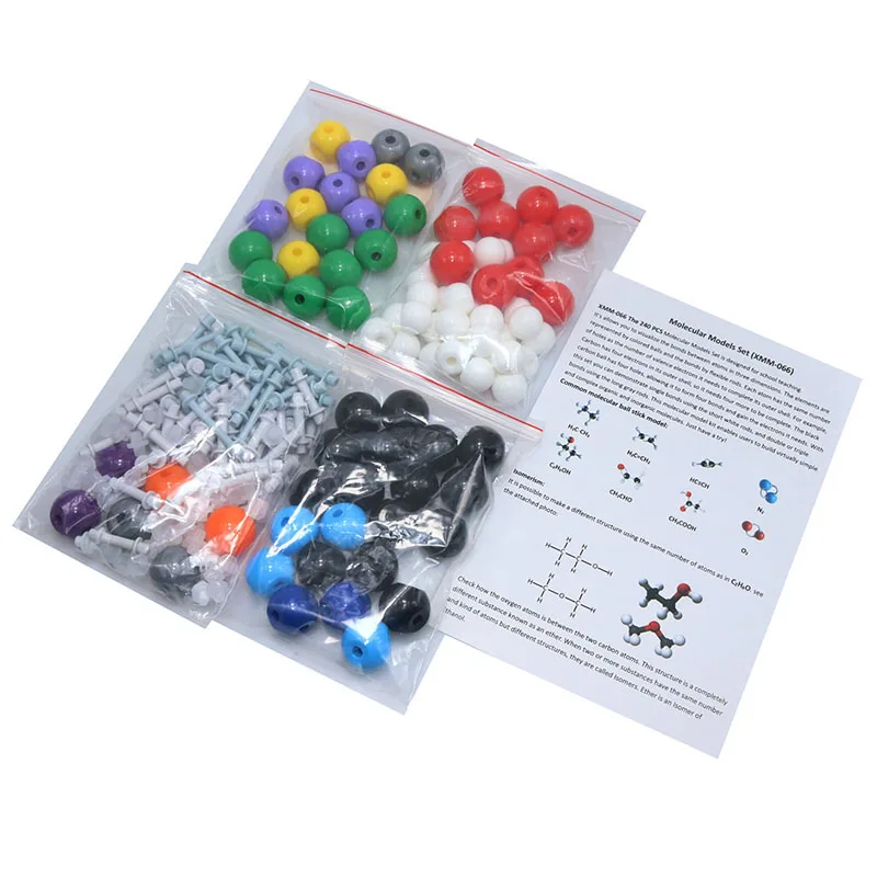 Chemical Set Model Molecular Structure Model kit and Organic Chemistry Atom Bonds Medical Laboratory Chemicals Classroom 240 Pcs