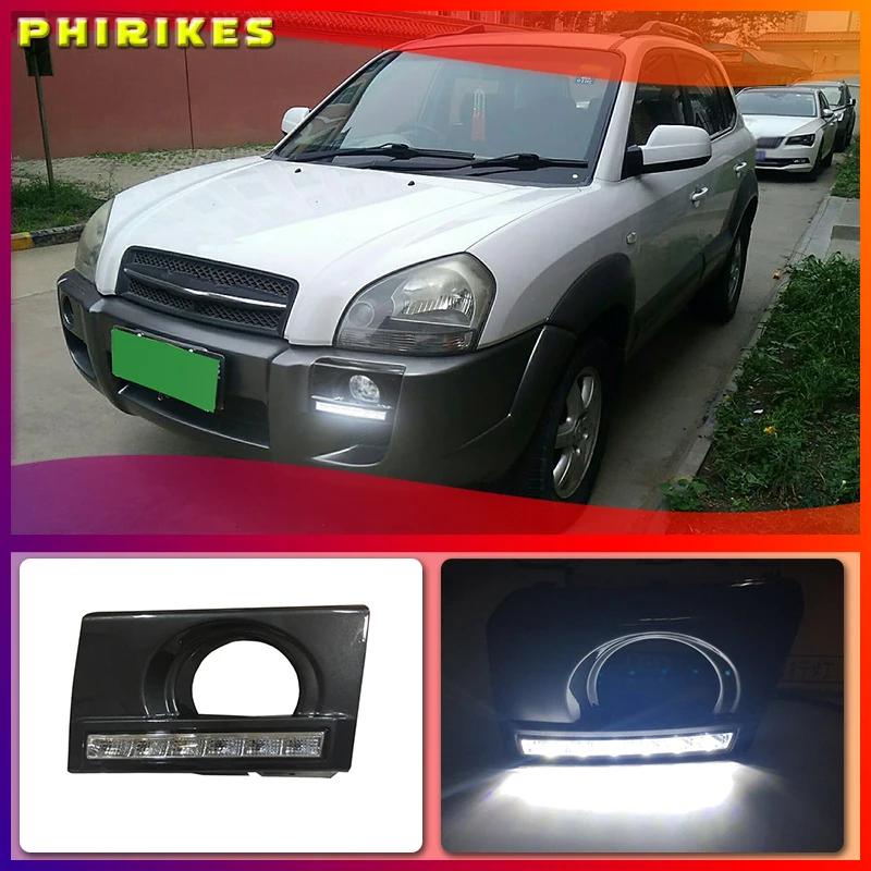 

Светодиодные дневные ходовые огни для Hyundai Tucson 2005 2006 2007 2008 2009