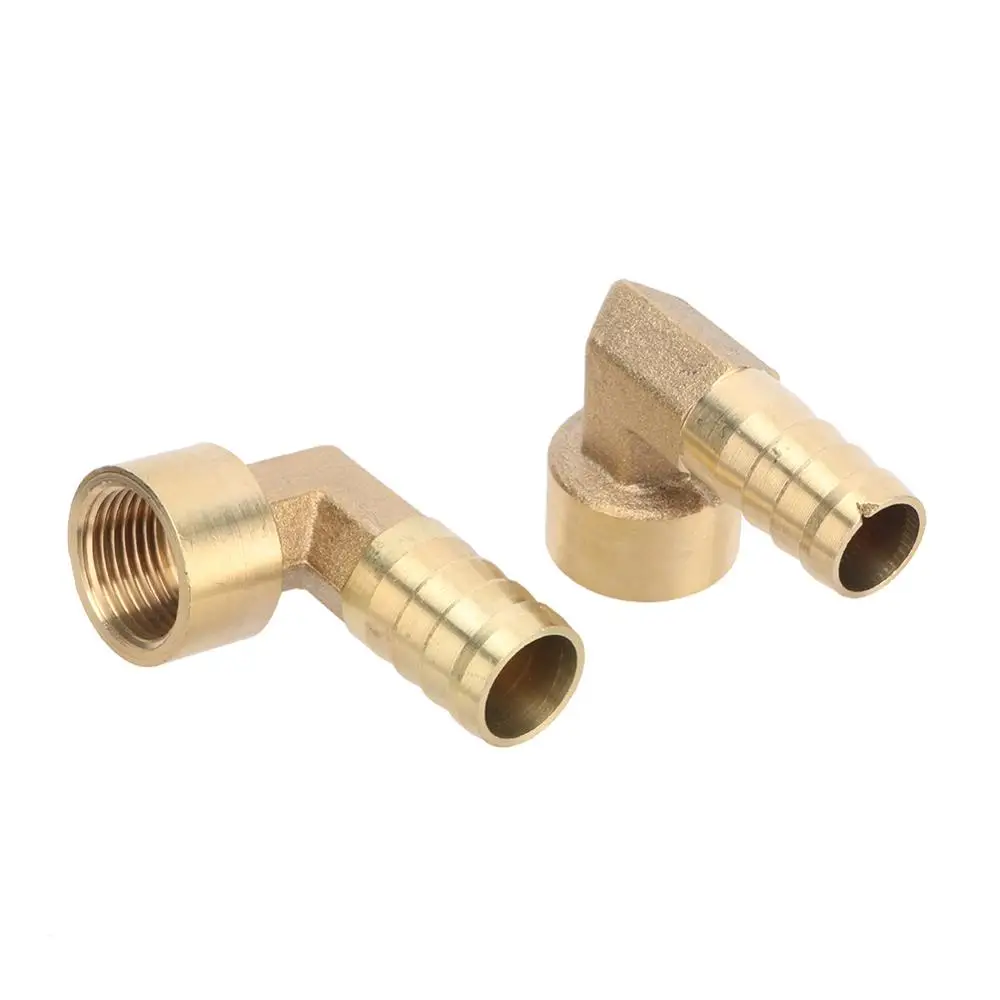 

Brass Hose Pipe Fitting Elbow Connector 12mm 14mm Barb Tail 3/8" BSP Female Thread Copper Connector Joint Coupler Hose Adapter