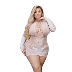 Body Sexy tipo Babydoll para mujer, ropa interior transparente, lencería de malla, disfraz de flirteo, trajes sexuales