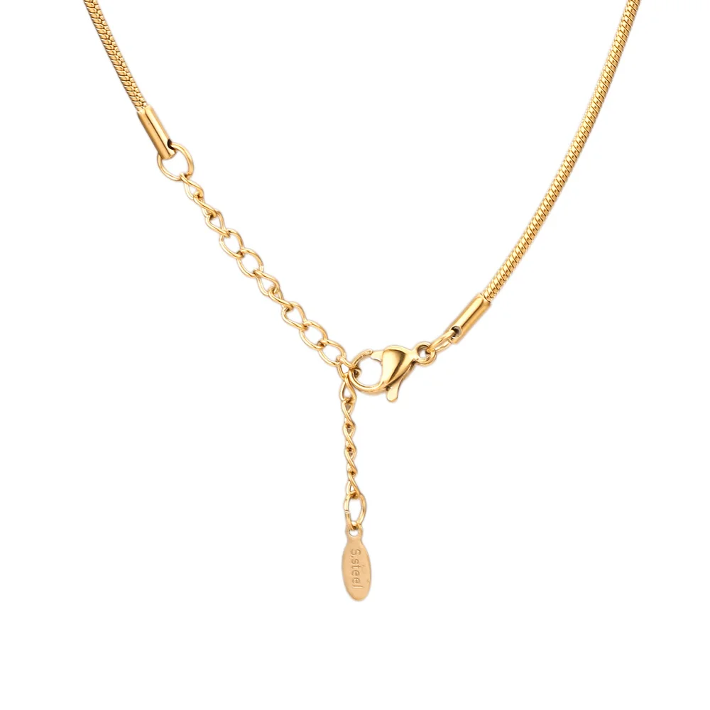 5 Stück Großhandel 0,9/1,2/1,5 mm vergoldet 18 Karat Gold Schlange Runde Kette Halskette für Männer Frauen Silber Halsketten Mode DIY Schmuck – Detail 6