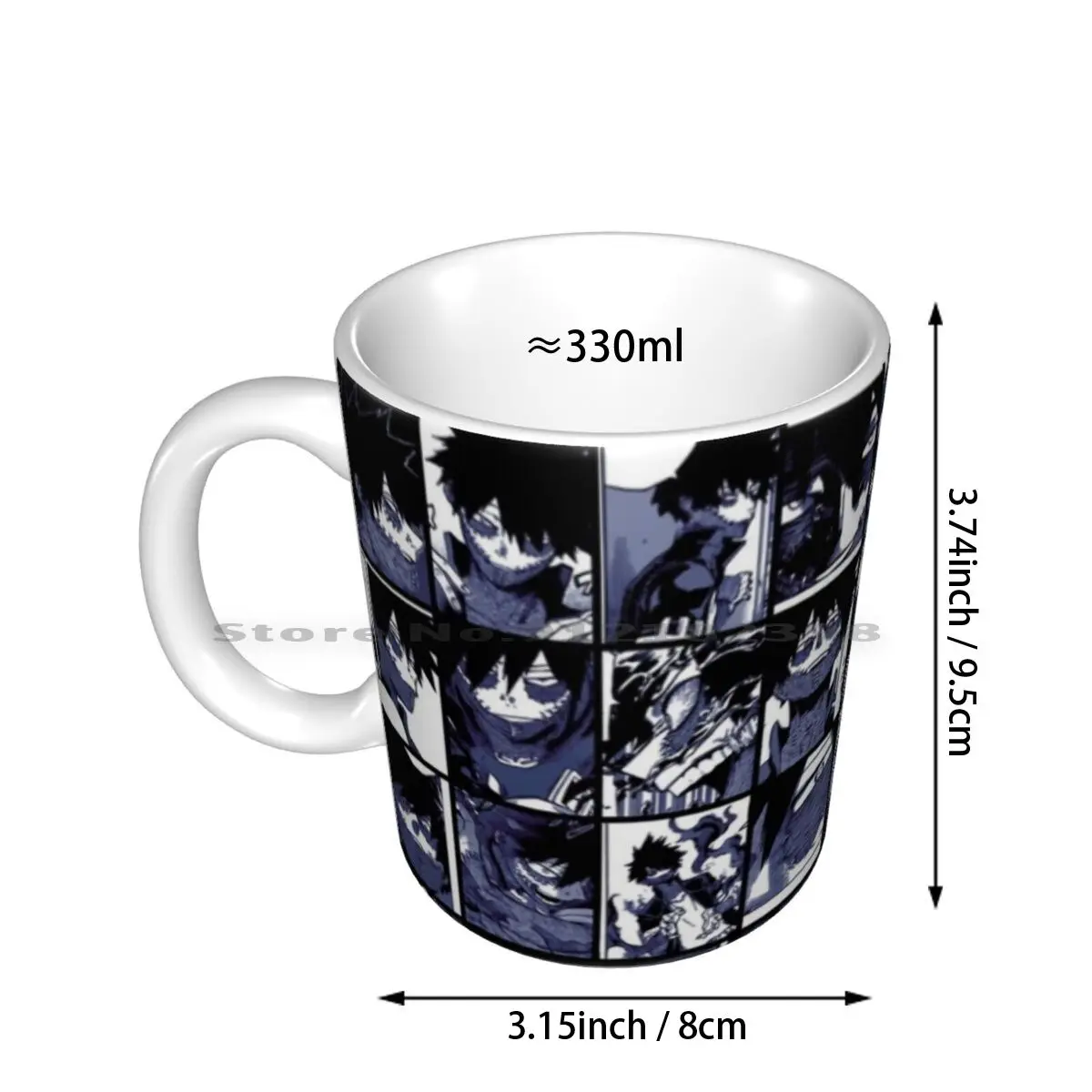 Dabi Collage Ceramic Mugs Coffee Cups Milk Tea Mug Boku No Hero Academia Dabi Boku No Hero Academia Villain League Mha Bnha