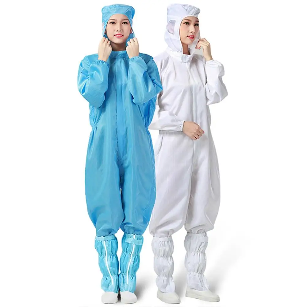 Disposable Protective Gown Protective Coverall Reusable Dust-proof Anti-static Protection Overall Suit With Hood Elastic Cuffs