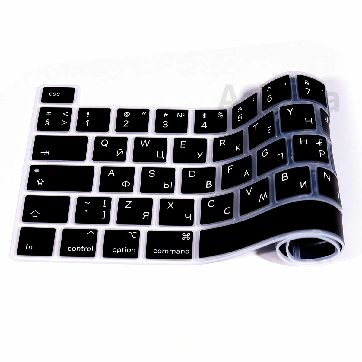 Capa macia do teclado do silicone para o macbook pro 13 2020 m1 chip a2338 russo eu e nós