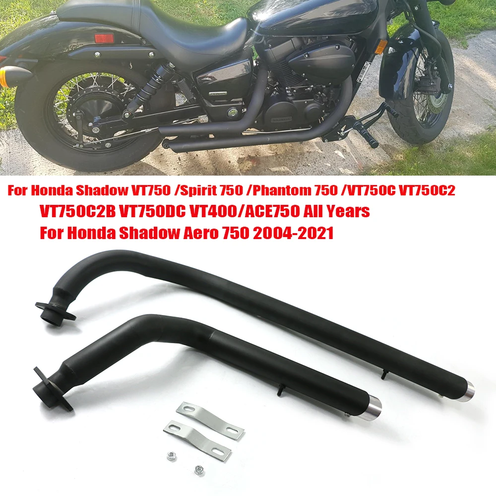 

For Honda Shadow VT750 VT400 Spirit 750 Phantom 750 Aero 750 VT750C VT750DC Shortshots Staggered Exhaust Pipe Silencer Muffler