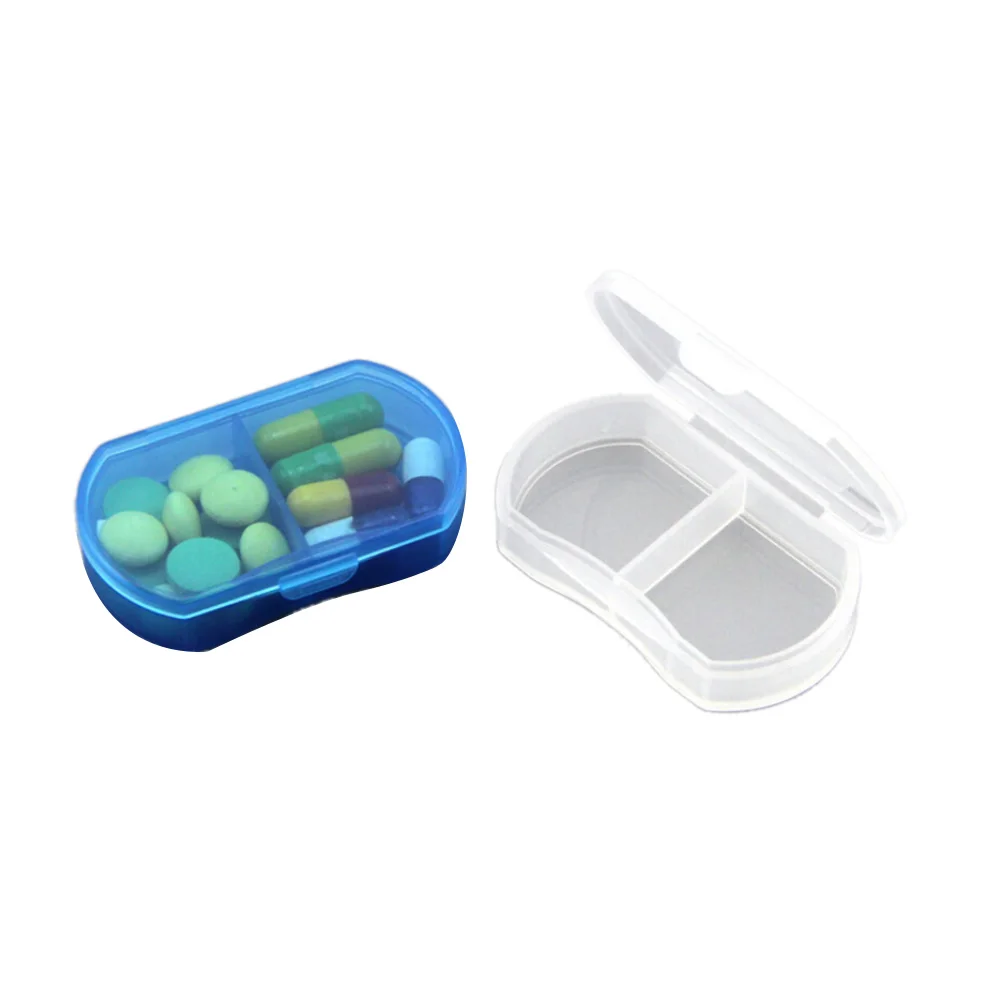 Top Quality 2 Grids Mini Cute Medicine Weekly Storage Pill 7 Day Tablet Sorter Box Container Case Organizer Health Care Pill Box