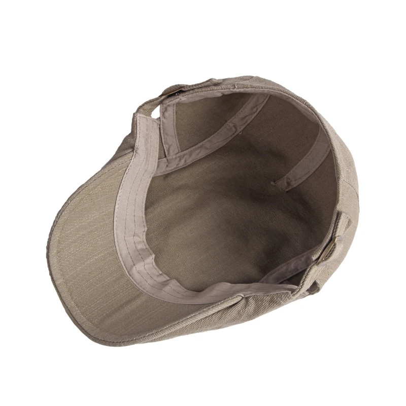 Chapeau béret en coton pour hommes et femmes, casquette à chevrons plates, en noir et gris uni, chapeau en lierre de soleil pour l\'extérieur, rétro,