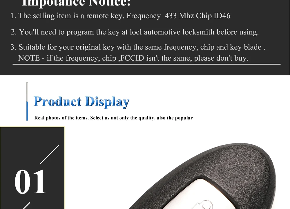 Jingyuqin TWB1G694 3BTN 433MHz ID46 Proximity Keyless Smart-Remote-Key Fob für Nissan Lannia Sentra NV200 Bulebird SYLPHY Versa – Detail 7