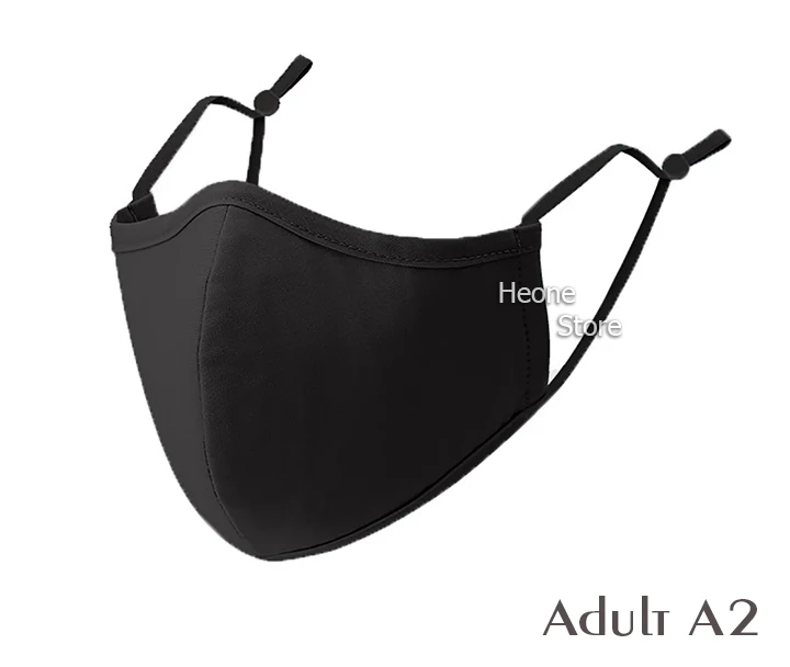 Maschera Viso Lavabile E Riutilizzabile Con 2 Filtri PM2.5 Inclusi, Unisex, Nera, Taglia Unica