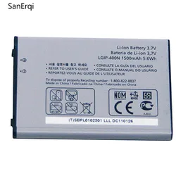 New 1500mAh LGIP-400N Battery For LG P500 GT540 GM750 GW620 GW880 GX500 GX200 GD888 GW820 GT500s Phone