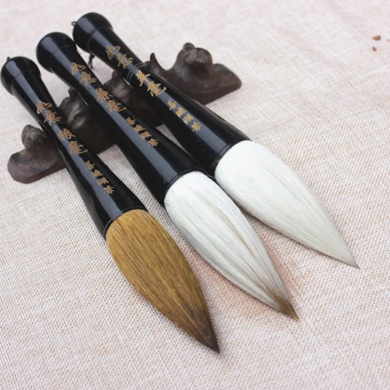 Extra Large Ox Horn Calligraphy Brushes Woolen Hair Landscape Painting Calligraphy Brush Weasel Hair Hopper-shaped Brush Ink Pen