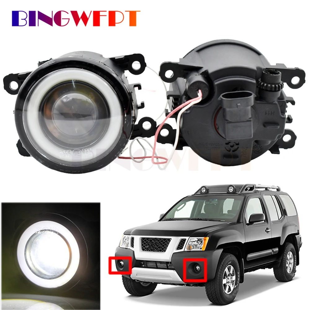 2 Pieces Car Styling Fog Light LED Halo Ring Angel Eye DRL Daytime Running Lamp For Nissan Xterra N50 2005-2015