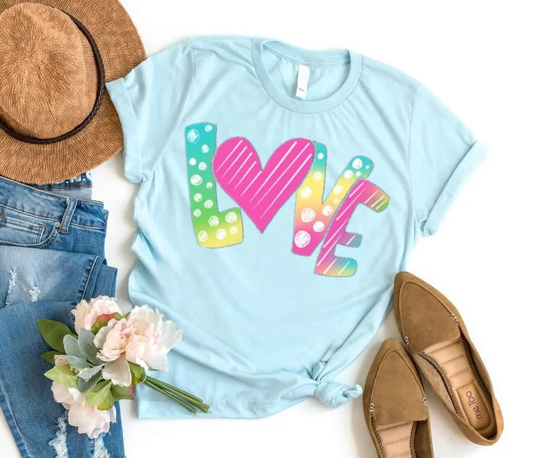 Unisex Love Valentines DayCouple Matching Gift For Wife, Mother's Day Shirt 100% cotton kawaii gothic clothes y2k Drop shipping