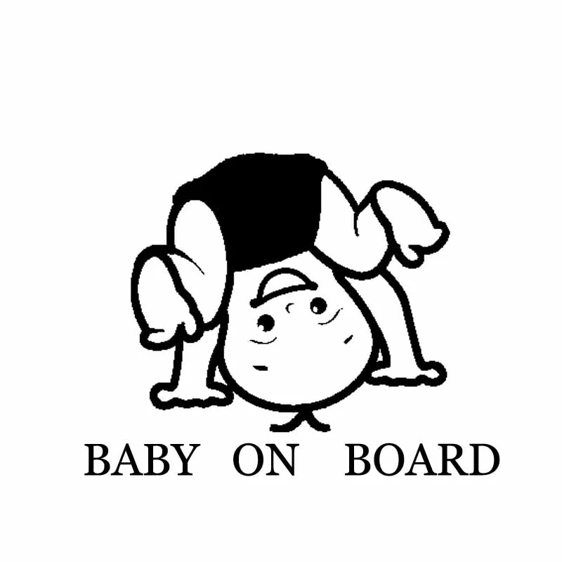 

15CM*11.5CM BABY ON BOARD Car Decal Vinyl Lovely Boy Sticker Black/Silver for Skoda Stickers