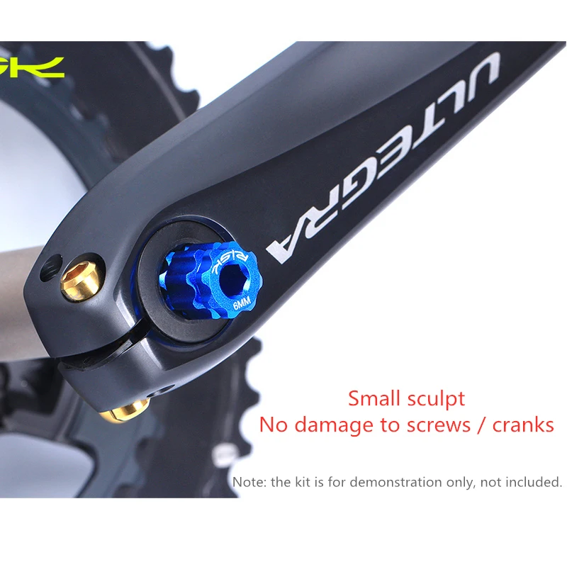 RISK Bike Crank Arm Cap Cover Removal Tool Crankset Bolt Remover Installation Repair Tool for Shimano Hollowtech II