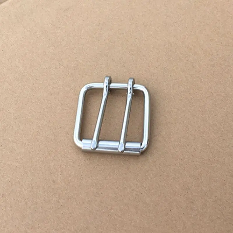 Stainless Steel Double Pin Buckle Solid Cowboy Belt Hardware Roller Wastband Head 44mm 41mm 60mm