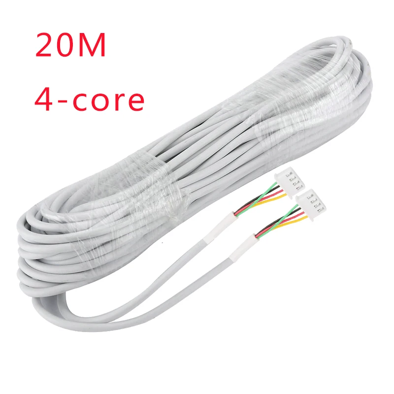 20M AVVR 4*0.3 4 Wire Cable for Video Intercom Color Video Door Phone Doorbell Wired Intercom   Cable