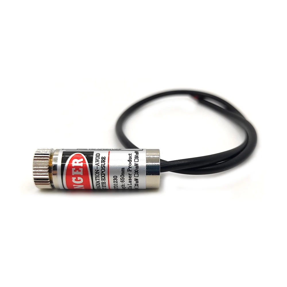 With Shielded Wire Adjustable Focusable 650nm 5mW 12x35mm 3-5V Red DOT / Line / Cross Laser Module Industrial 12mm LED LD Module