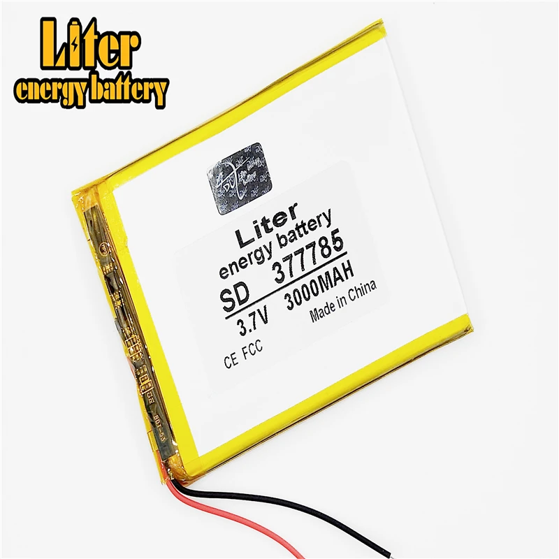 Литий-полимерный аккумулятор для планшета 3,7 в 3000 мАч 377785 с защитной платой для планшетного ПК