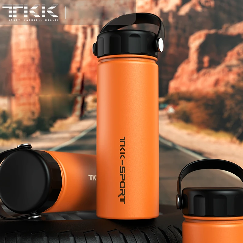 

TKK Outdoor Thermos Mug Large Capacity 304 Stainless Steel Water Cup For Men and Women Sports Travel Portable Water Bottle