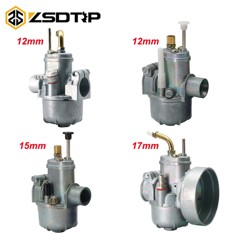 ZSDTRP New Carburetor Replacement Moped Bike fit Puch 12 15 17mm card Bing Style Carb for PUCH Bing SRC 1/17/54