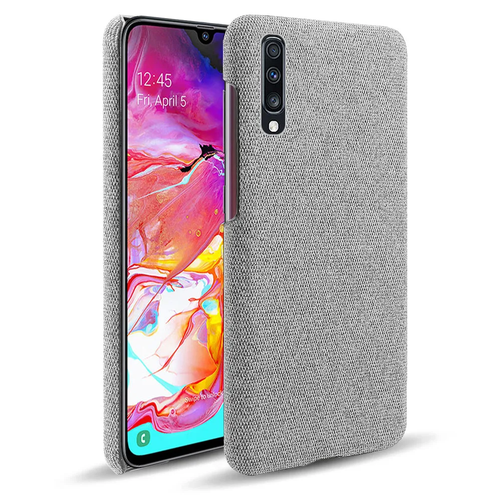 Cloth Cases For Samsung A70 Case A70S Slim Retro Cloth Hard Phone Cover for Samsung Galaxy A70 A 70 70s SM-A705FN/DS 6.7'' Coque