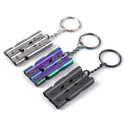 Triple Pipe High Decibel Outdoor Emergency SOS Whistle Keychain Portable EDC Tool Outdoor Survival Whistle