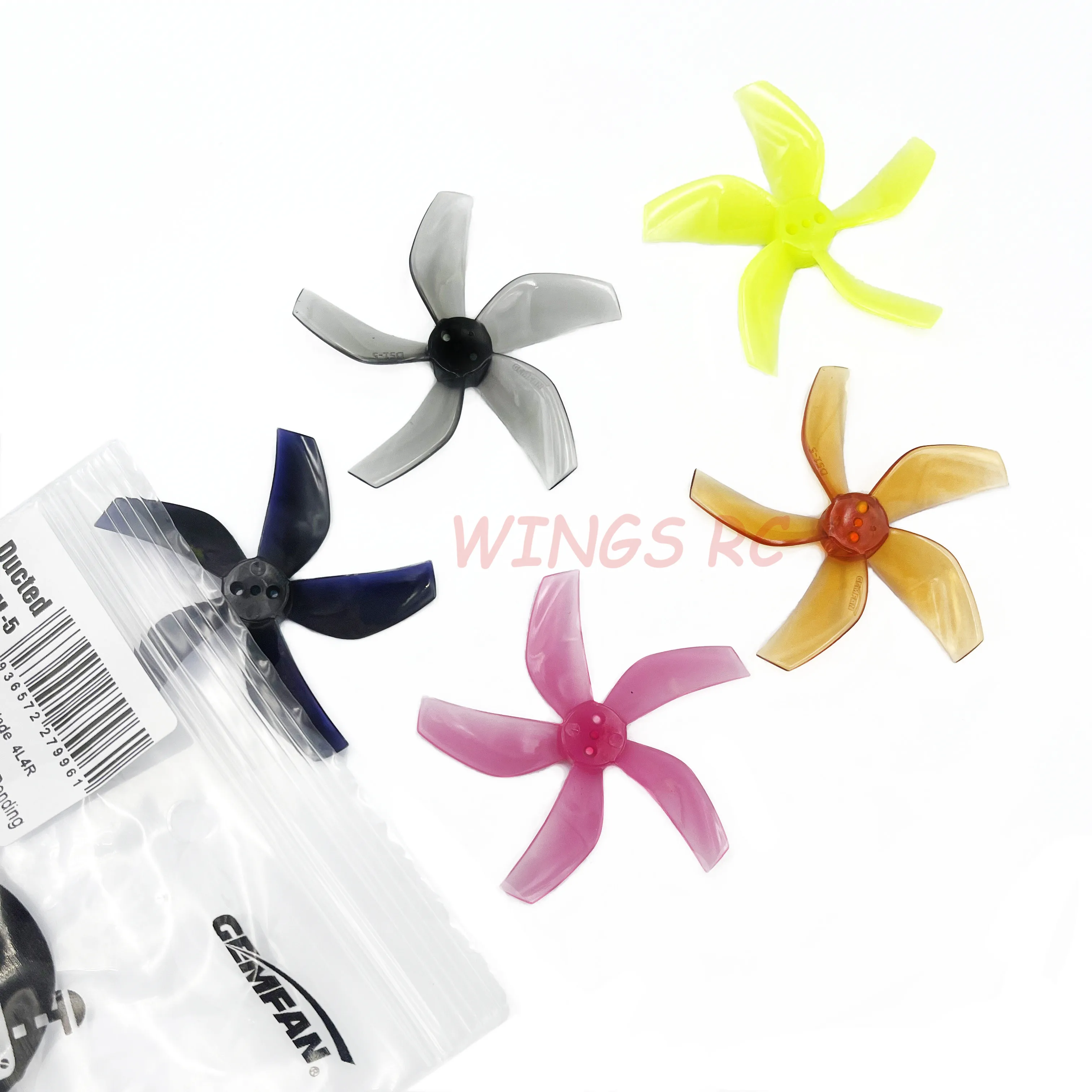 24pcs/12Pairs Gemfan D51 51mm 2020 2X2X5 5-Blade 2inch Propeller 1.5mm for RC FPV Racing Freestyle 2inch Cinewhoop Ducted Drones