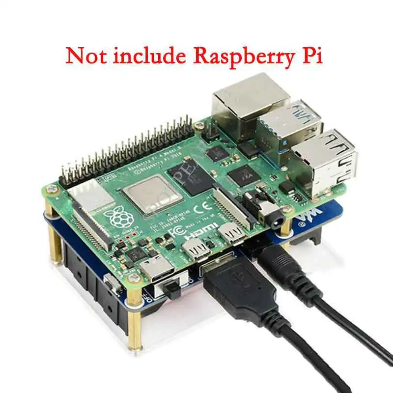 Raspberry Pi Fonte de Alimentação Ininterrupta, UPS, HAT, B, Até 5A Corrente, Pogo Pins Conector, 5V Saída