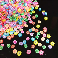 20g/lot Mix Flowers Polymer Clay Colorful for DIY Crafts Tiny Cute 5mm plastic klei Mud Particles Assorted Floret Plum Blossom