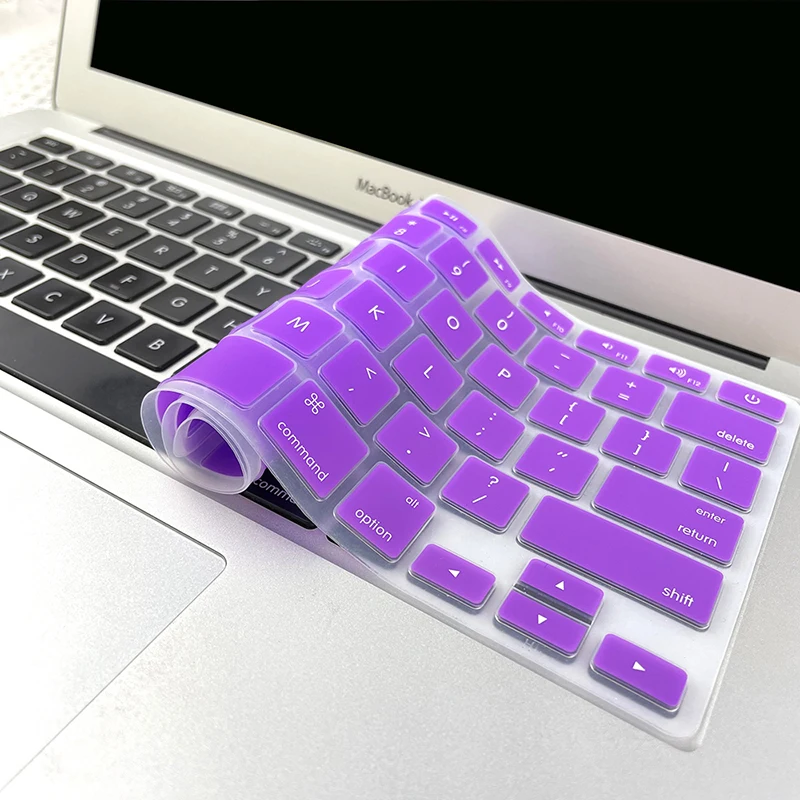 Candy 8 Farben Englisch UNS Geben Silikon Tastatur Abdeckung Protector Haut Fall Für Apple Macbook Air 13 15 A1466 A1278 a1398 Laptop