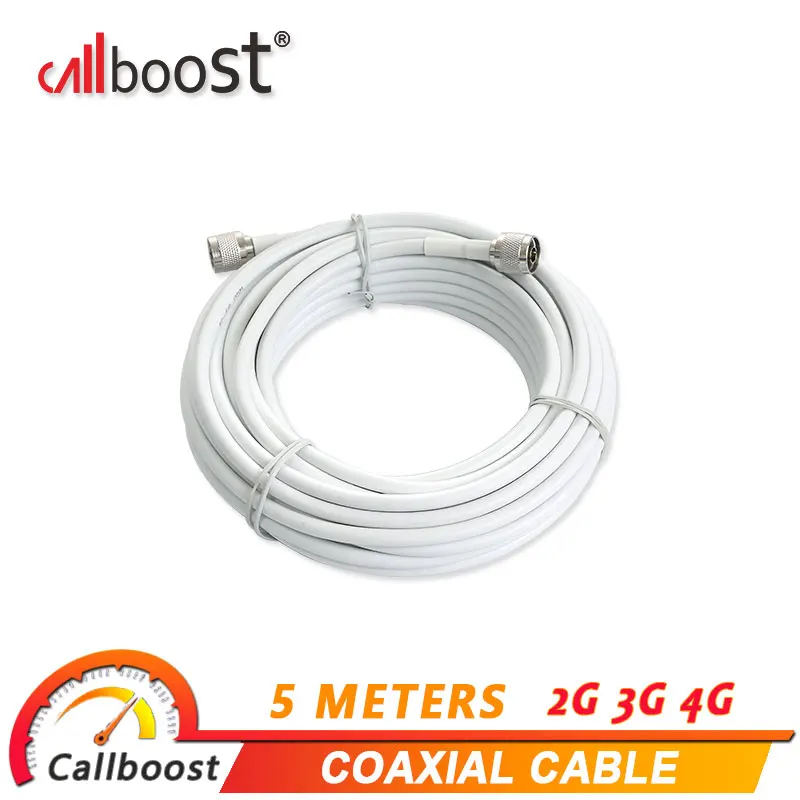 Callboost 2g 3g 4g coaxial cable for mobile phone signal booster gsm 2g 3g 4g cable 5 meters 5D N-Male to N-Male connector cable