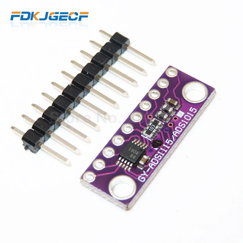 I2C ADS1115 16 Bit ADC 4 channel Module with Programmable Gain Amplifier 2.0V to 5.5V for Arduino RPi