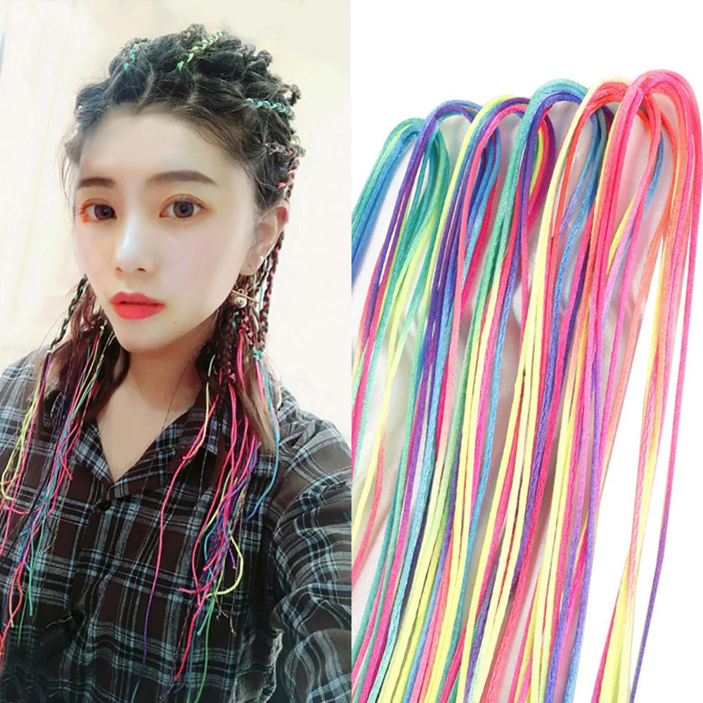 New Fashion Mix Color Twist Knitting Hair Braided Handmade Ribbon Woven Rope Braided Hair Styling Tool Hair Accessories