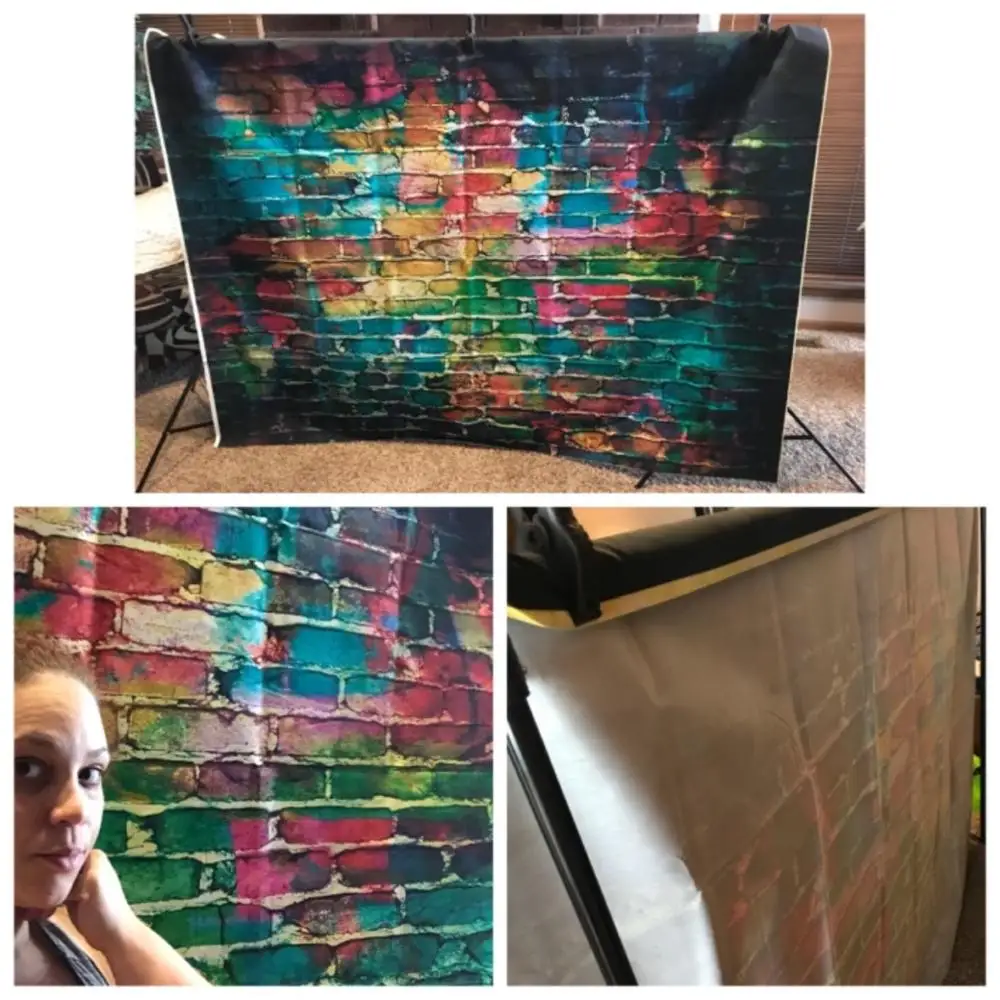 Mocsicka – arrière-plan de photographie murale en brique colorée, décor de fête Hip Hop, décor de fond pour séance Photo en Studio 80s 90s, 7x5 pieds