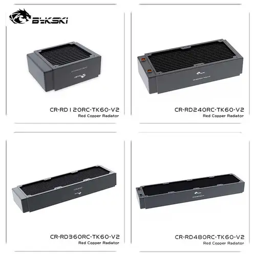Bykski-Radiador de refrigeración para PC, fila de enfriador de agua para ventilador de 240 m, 60mm de espesor, G1/4 cobre, 360/120/240/480RC-TK60-V2, CR-RD120/360/480/120 MM