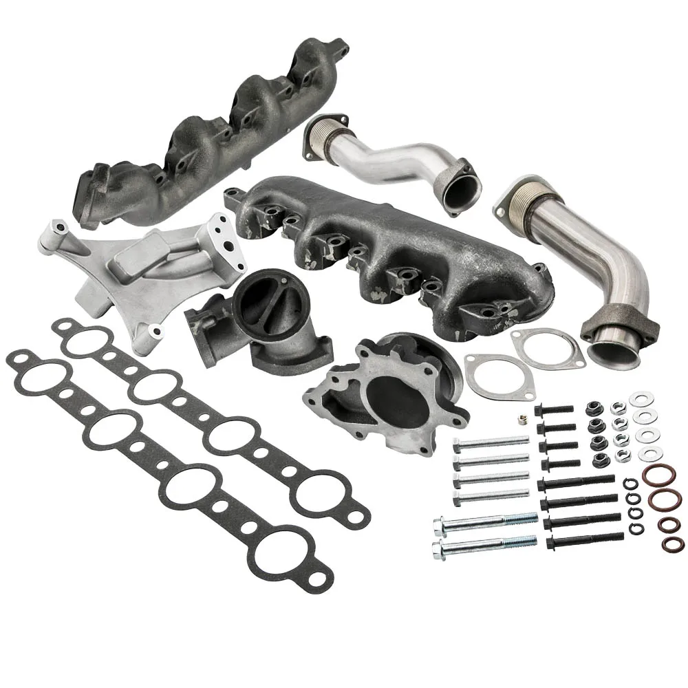 99.5-03 For Ford 7.3 Powerstroke Diesel Bellowed Up Pipes Turbo Pedestal & Housing