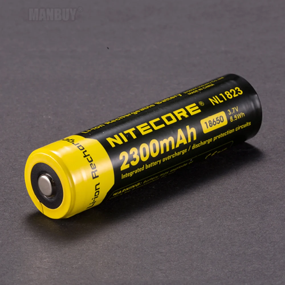 Top Sales NITECORE NL1823 NL183 18650 2300mAh 8.5Wh High Discharge Performance Li-ion Protected Rechargeable Battery Button