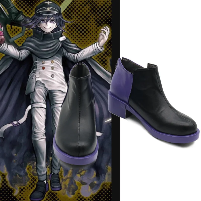 Danganronpa V3: Killing Harmony Kokichi Oma Short Wigs Cosplay shoes Dangan Ronpa Synthetic Hair Halloween Carnival gift suits