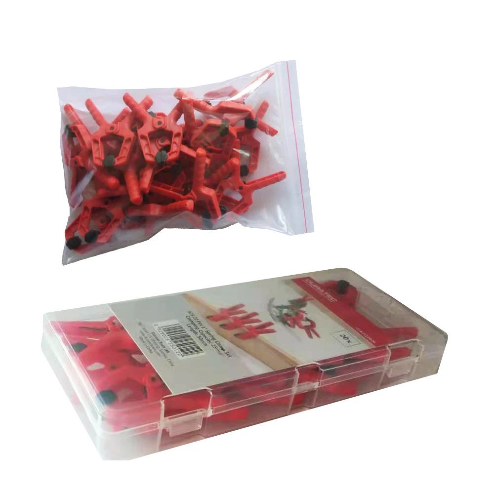 

High quality box or opp packing 20PC 2inch plastic Spring Clamps DIY Woodworking Tools Nylon Mini Photo Frame Clamp Diy Tool