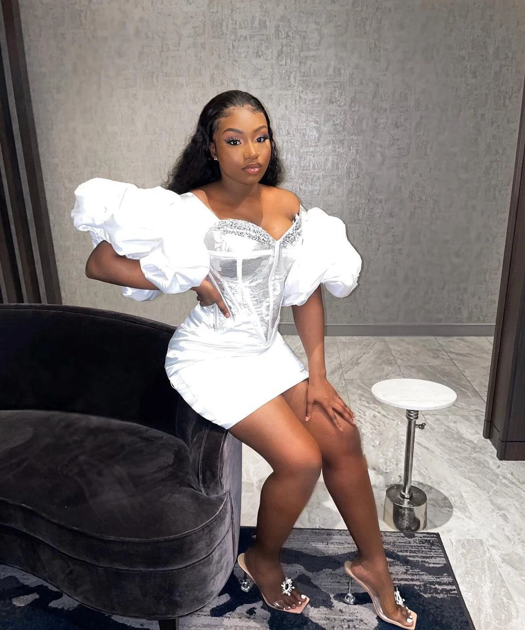 

White Cocktail Dresses Sheath Off The Shoulder Short Mini Beaded Elegant Party Homecoming Dresses
