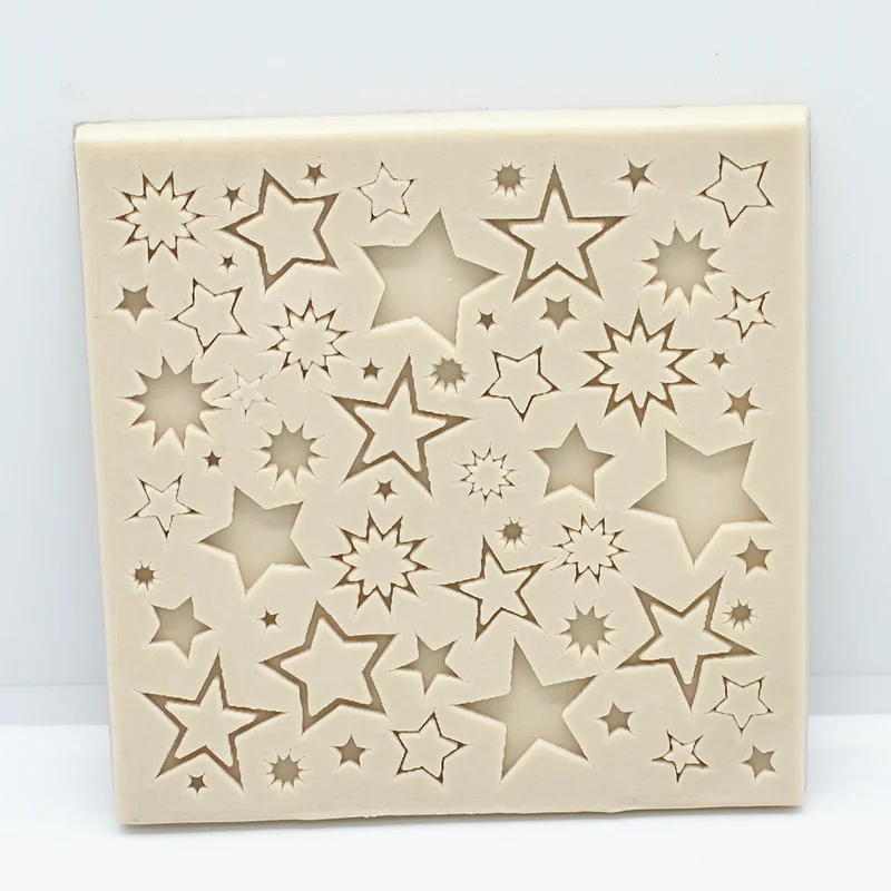Star Silicone Mold Chocolate Dessert Lace Decoration Supplies DIY Design Cake Pastry Fondant Moulds Resin Kitchen Baking Tool
