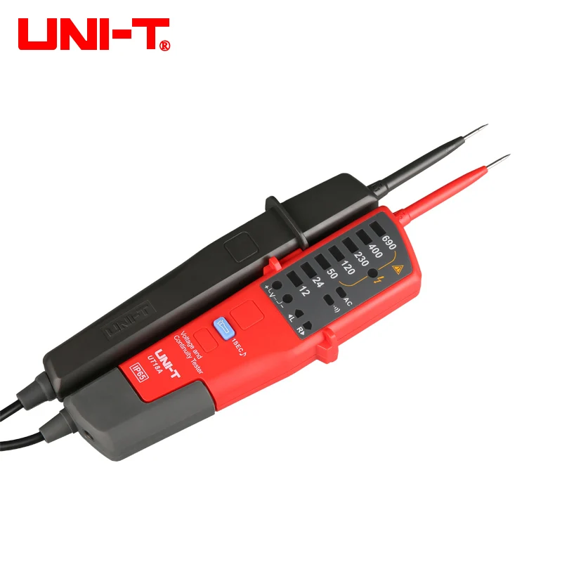 UNI-T Digital Voltmeter Tester UT18B UT18D AC DC Voltage Continunity  690V LCD Display 3 Phase Sequence RCD Electrical Tester