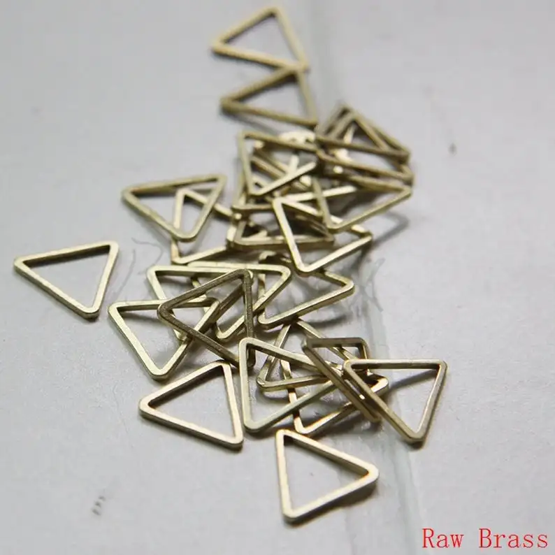 DIY-Versorgung – Dreiecksring aus massivem Messing – Verbindungsstück 12 mm (3303C)