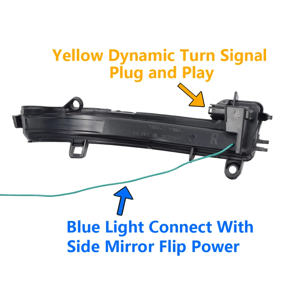 Acheter 2PCS LED Clignotant Dynamique Séquentiel pour Rétroviseur Latéral Pour BMW Série 1 2 3 4 X1 F20 F21 F22 F23 F30 F31 F34 F32 E84 i3