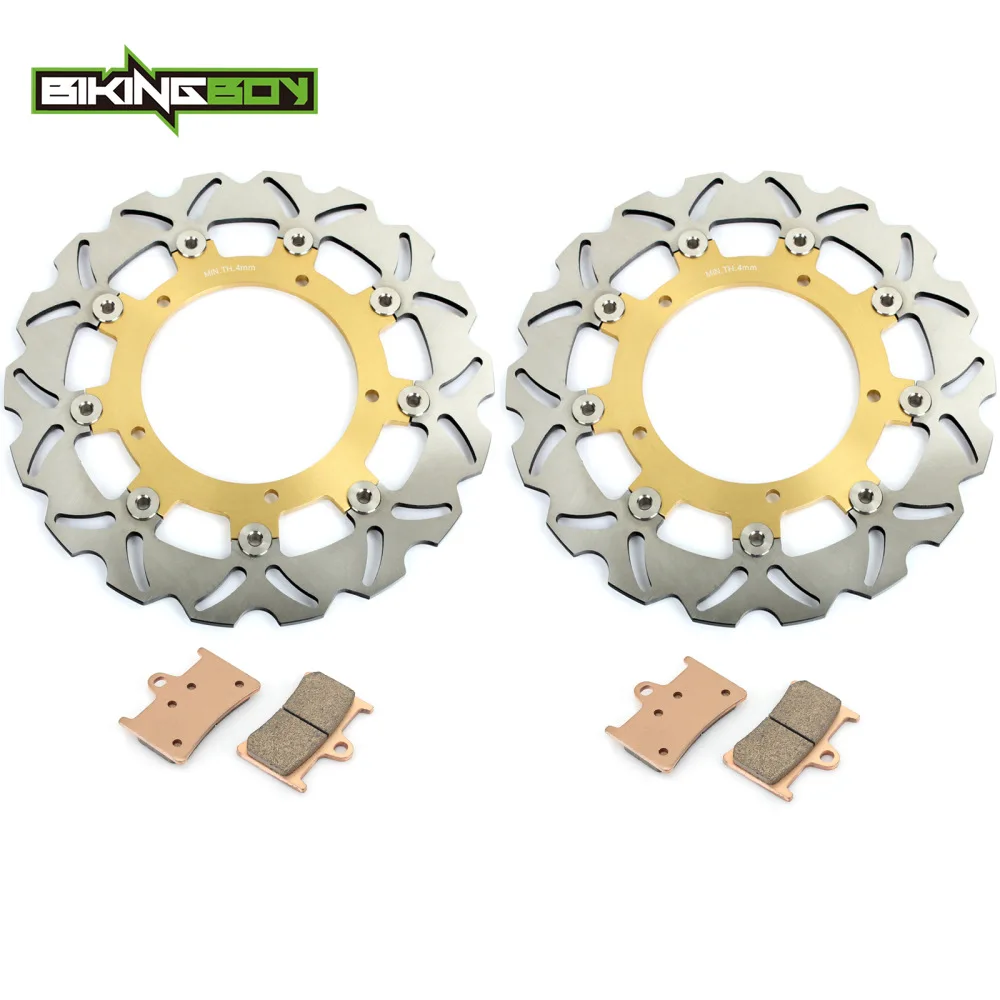 BIKINGBOY Front Rear Brake Discs Disks Rotors For Yamaha YZF R1 04 05 06 FZ1 1000 06 07 08 09 10 11 12 13 14 320mm Stainless Set