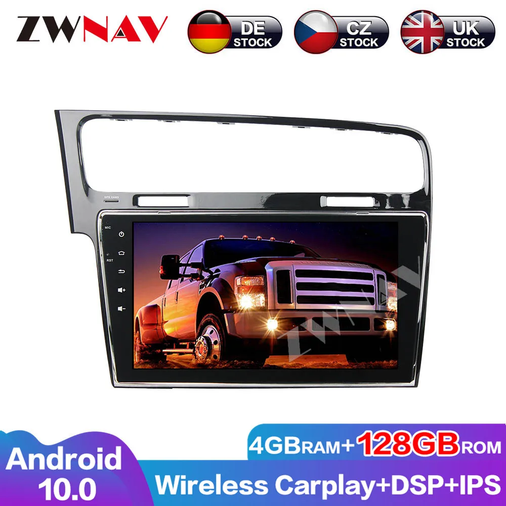 Auto Radio 128G Android 10 DSP Audio Navigation GPS For VW Golf 7 2013-2015 Full Touch Multimedia Head Unit Car DVD Player